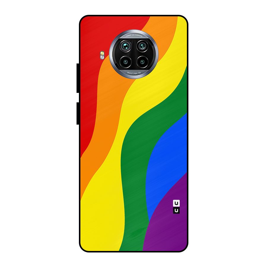 Rainbow Slant Curves Metal Back Case for Mi 10i