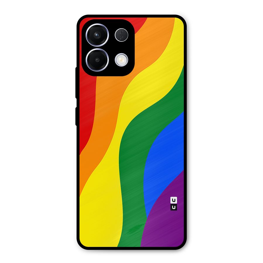Rainbow Slant Curves Metal Back Case for Oppo K13