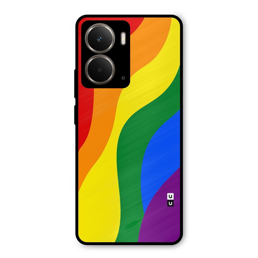 Rainbow Slant Curves Metal Back Case for Realme P3