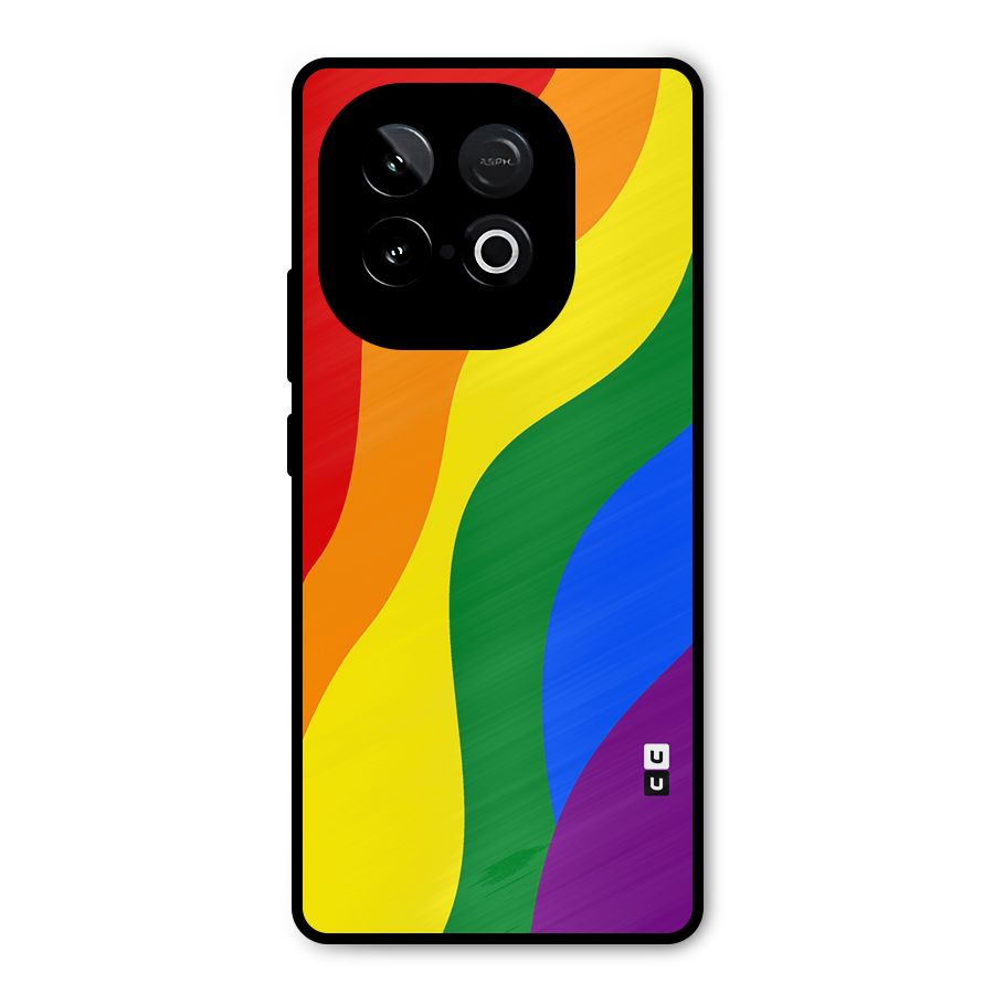 Rainbow Slant Curves Metal Back Case for iQOO Neo 10