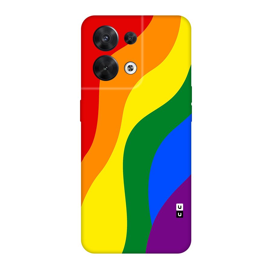 Rainbow Slant Curves Original Polycarbonate Back Case for Oppo Reno8 5G