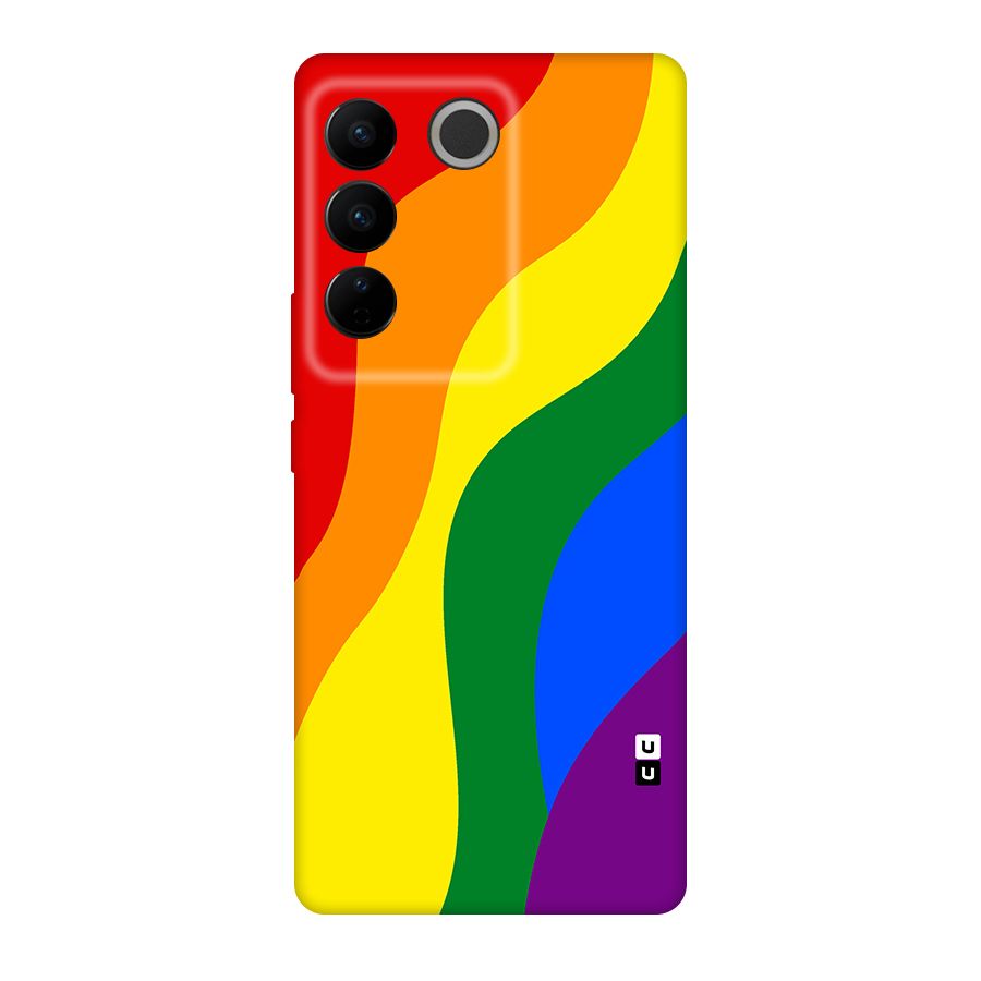 Rainbow Slant Curves Original Polycarbonate Back Case for Vivo V27