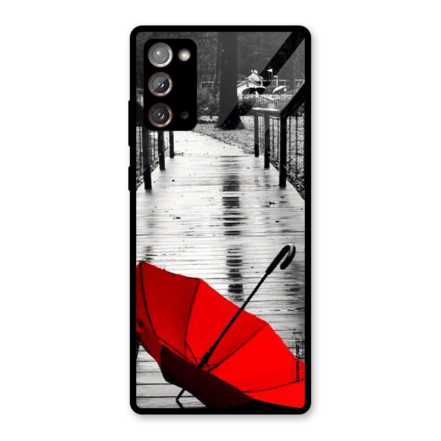 Rainy Red Umbrella Glass Back Case for Galaxy Note 20