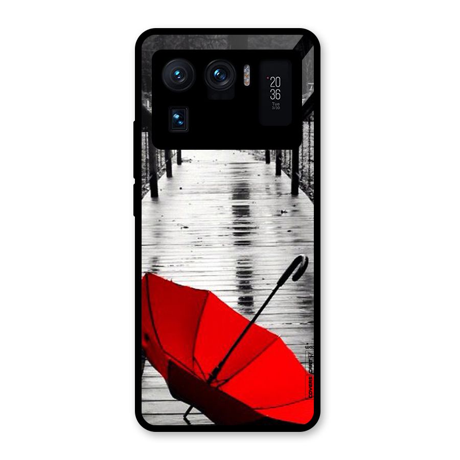 Rainy Red Umbrella Glass Back Case for Mi 11 Ultra