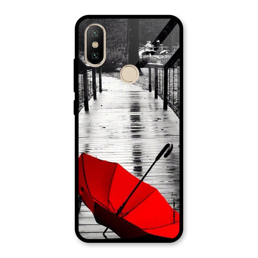 Rainy Red Umbrella Glass Back Case for Redmi A2
