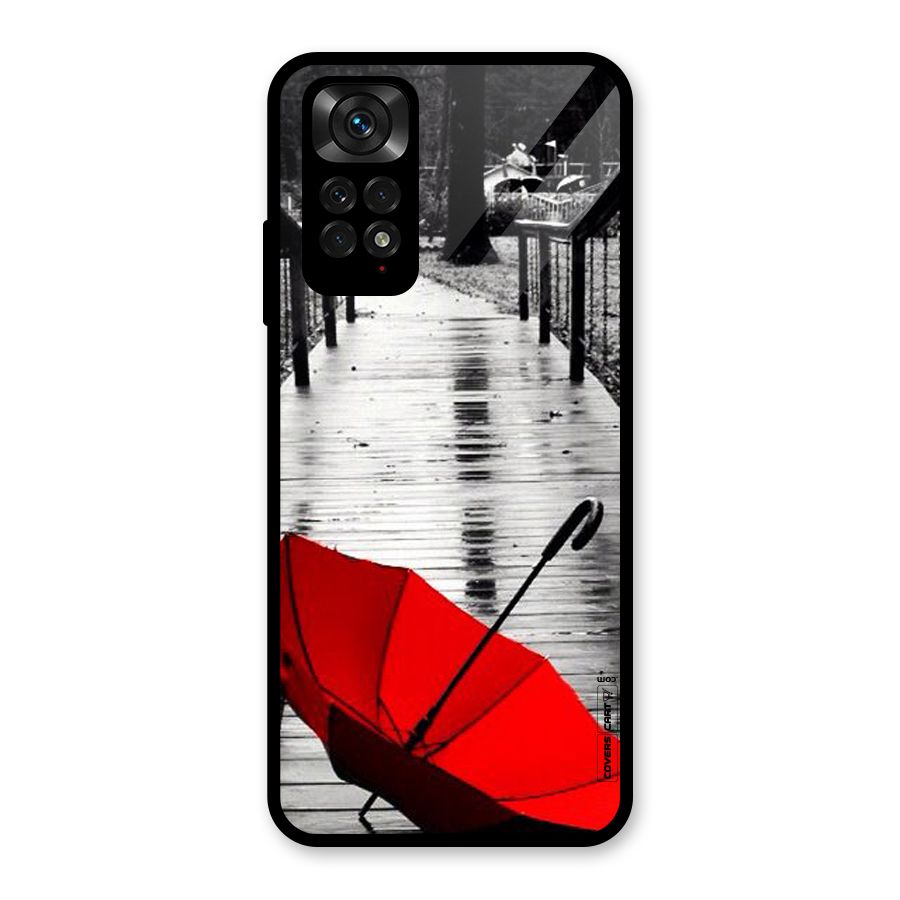 Rainy Red Umbrella Glass Back Case for Redmi Note 11S