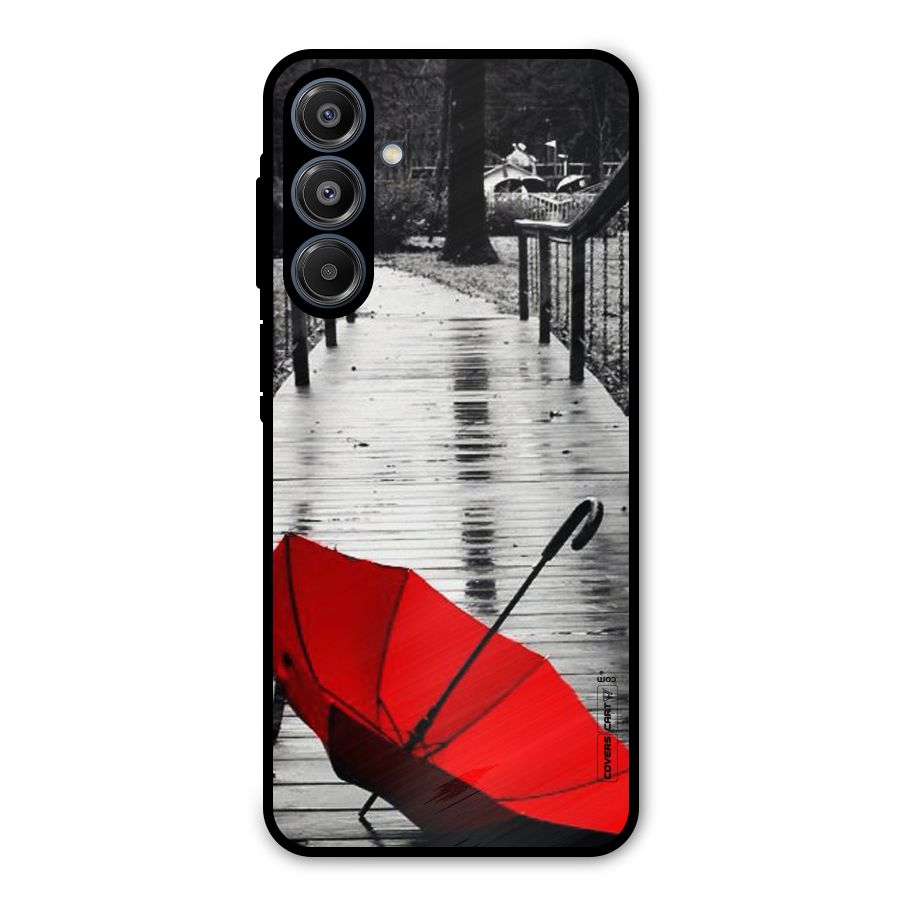 Rainy Red Umbrella Metal Back Case for Galaxy A16 5G