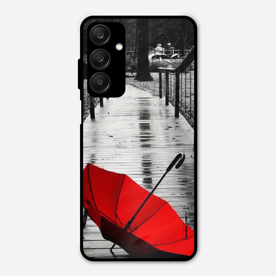 Rainy Red Umbrella Metal Back Case for Galaxy A25 5G