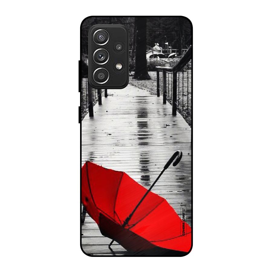 Rainy Red Umbrella Metal Back Case for Galaxy A52s 5G