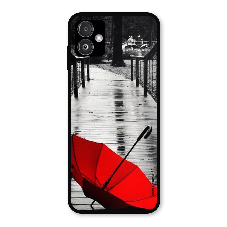 Rainy Red Umbrella Metal Back Case for Galaxy F14