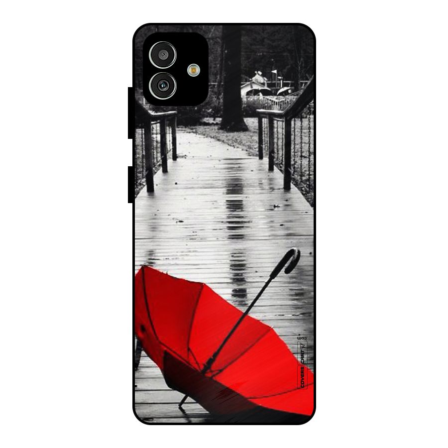 Rainy Red Umbrella Metal Back Case for Galaxy M13 5G