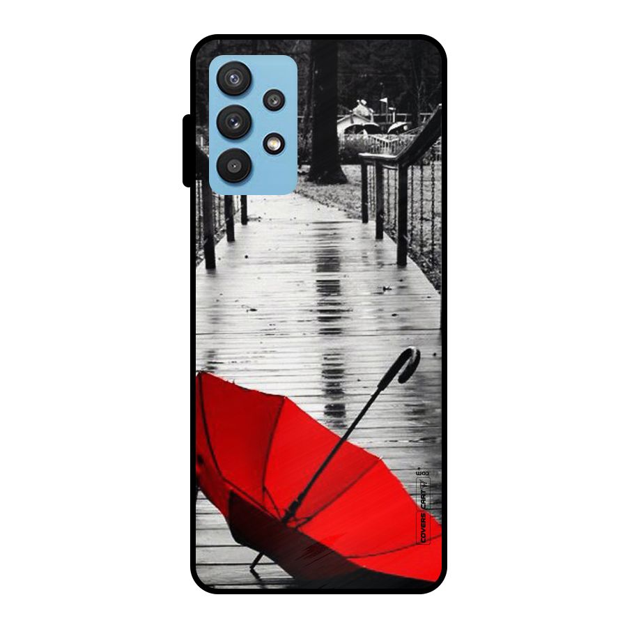 Rainy Red Umbrella Metal Back Case for Galaxy M32 5G