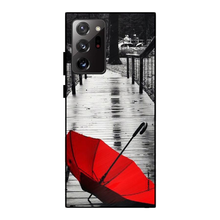 Rainy Red Umbrella Metal Back Case for Galaxy Note 20 Ultra