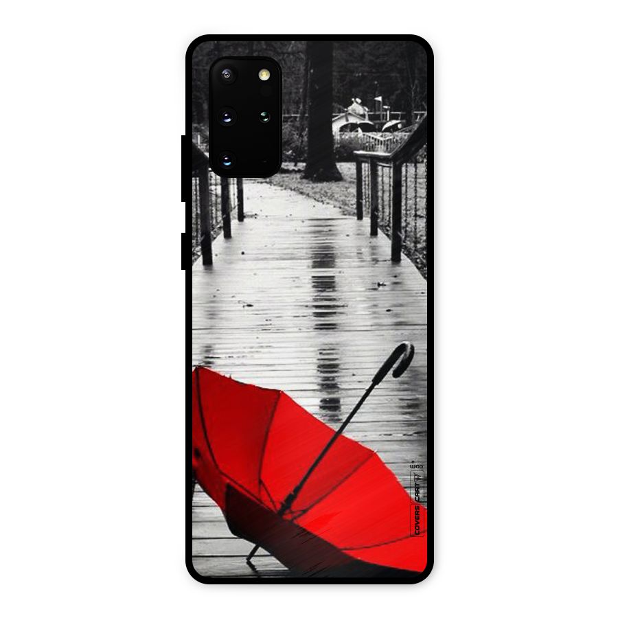 Rainy Red Umbrella Metal Back Case for Galaxy S20 Plus