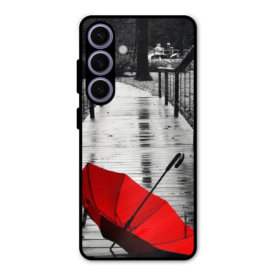 Rainy Red Umbrella Metal Back Case for Galaxy S24