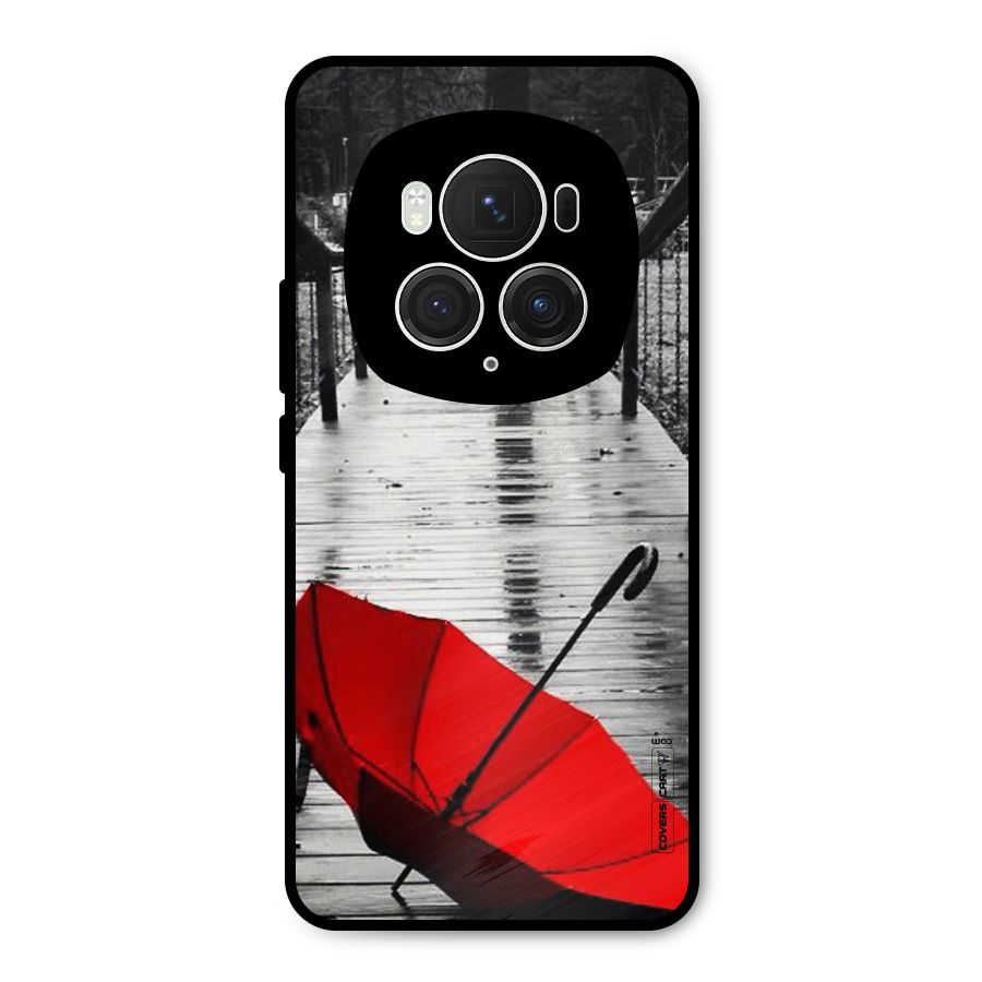 Rainy Red Umbrella Metal Back Case for Honor Magic6 Pro