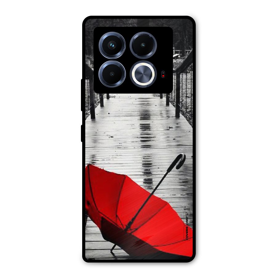 Rainy Red Umbrella Metal Back Case for Infinix Note 40 5G