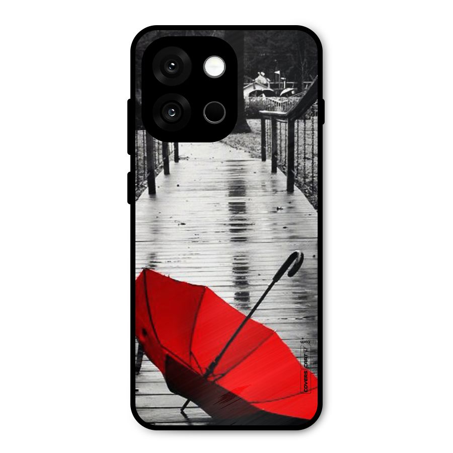 Rainy Red Umbrella Metal Back Case for OnePlus 13s