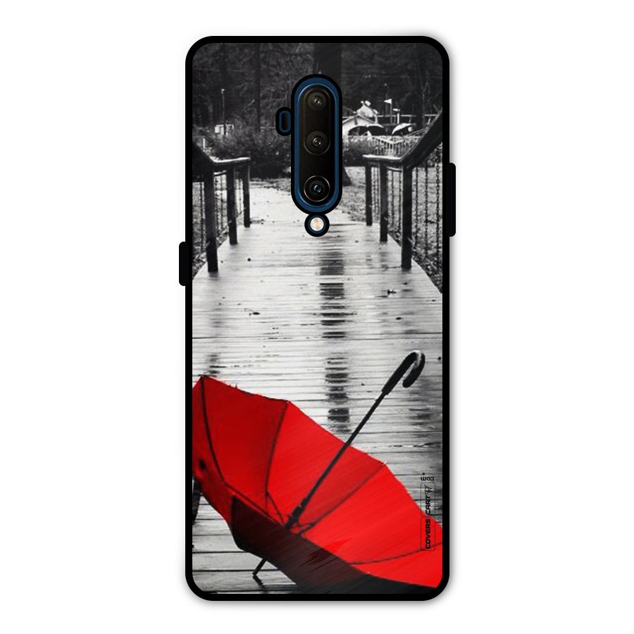 Rainy Red Umbrella Metal Back Case for OnePlus 7T Pro