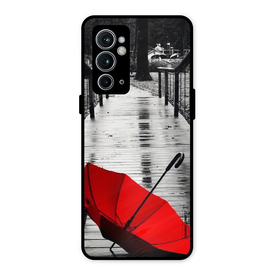 Rainy Red Umbrella Metal Back Case for OnePlus 9RT 5G