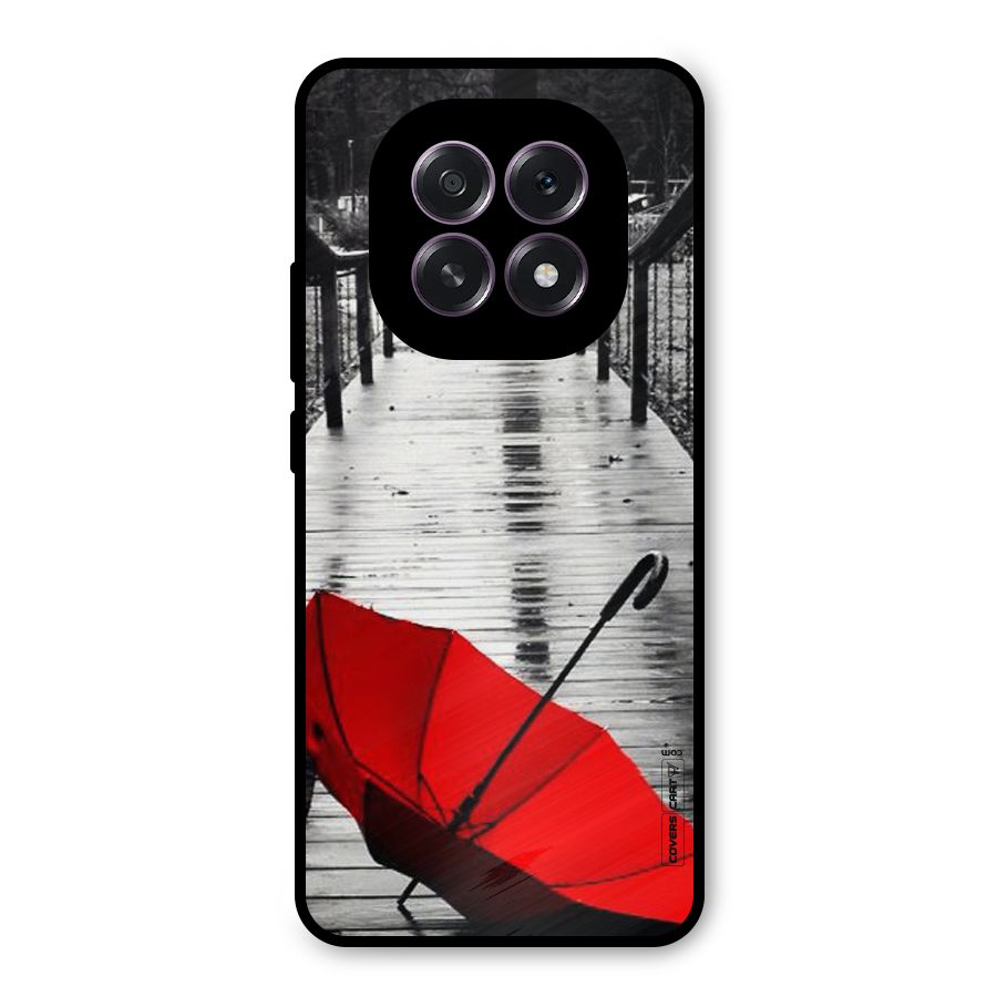 Rainy Red Umbrella Metal Back Case for Oppo F29