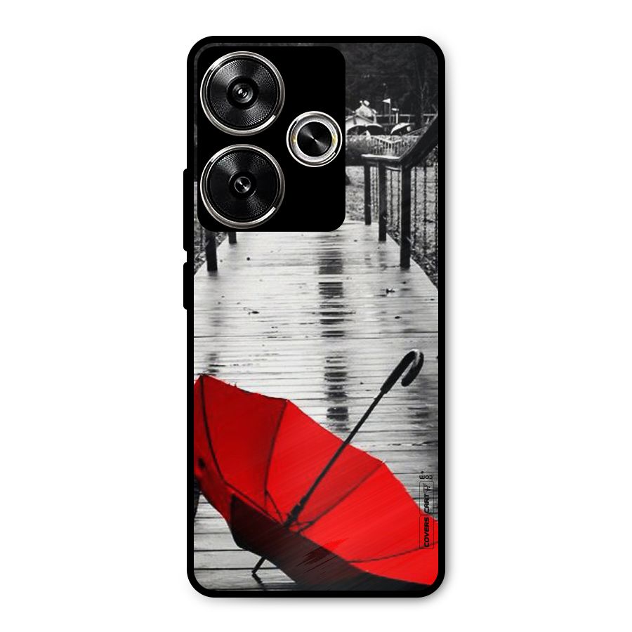 Rainy Red Umbrella Metal Back Case for Poco F6