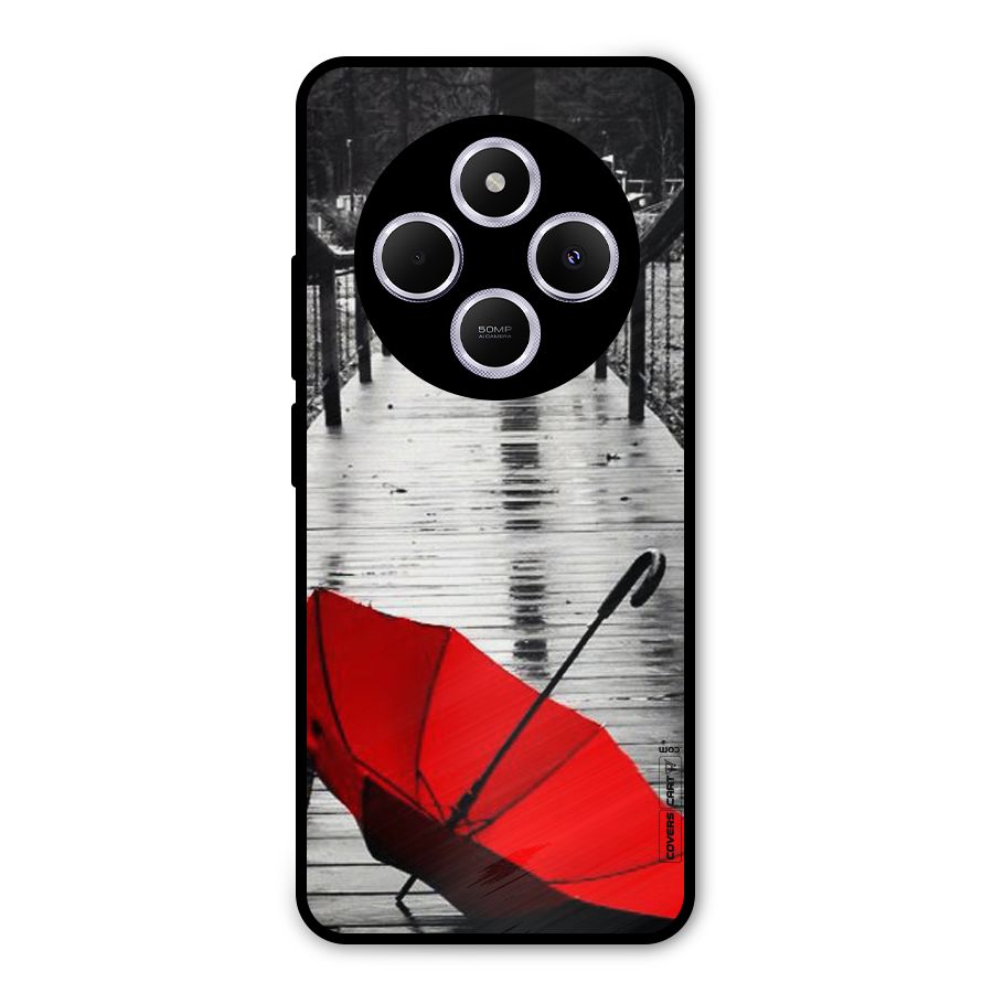 Rainy Red Umbrella Metal Back Case for Poco M7