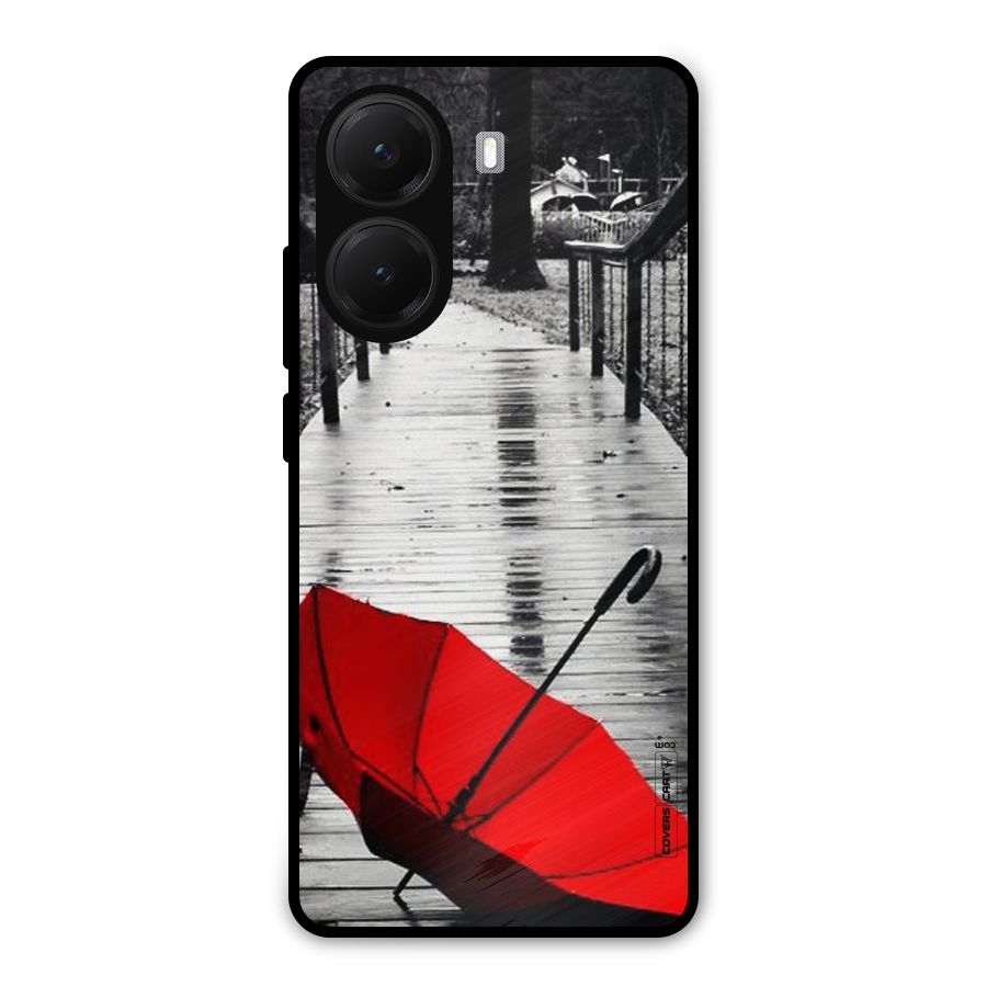 Rainy Red Umbrella Metal Back Case for Poco X7 Pro