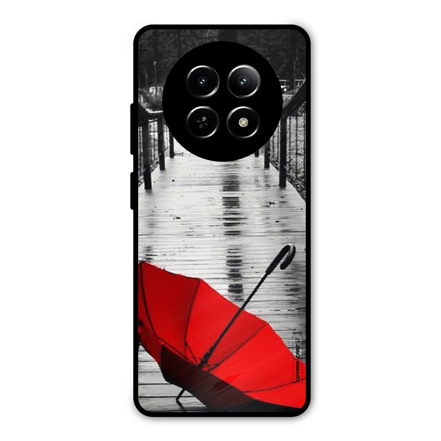 Rainy Red Umbrella Metal Back Case for Realme 12x 5G