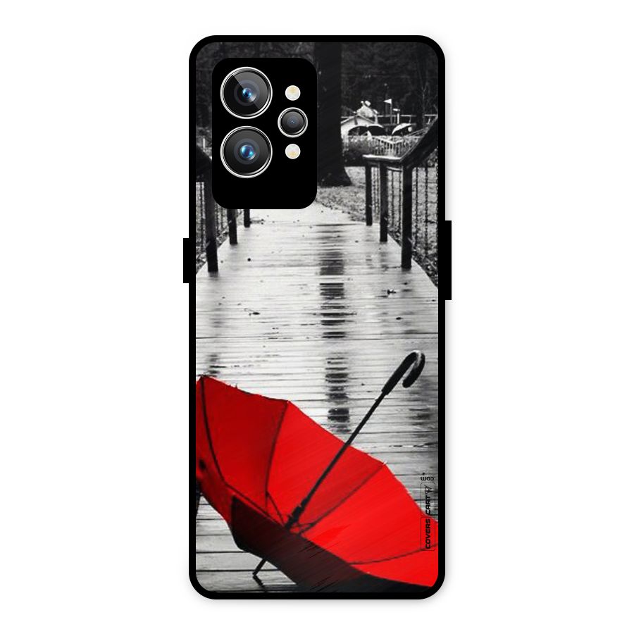 Rainy Red Umbrella Metal Back Case for Realme GT2 Pro