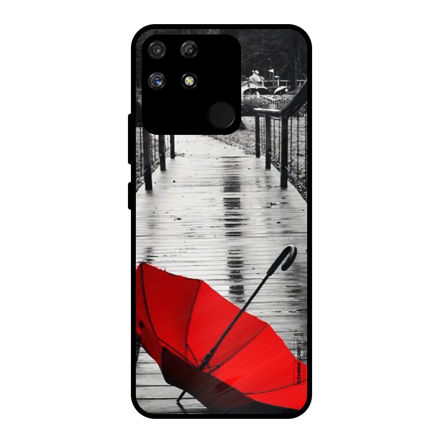 Rainy Red Umbrella Metal Back Case for Realme Narzo 50A