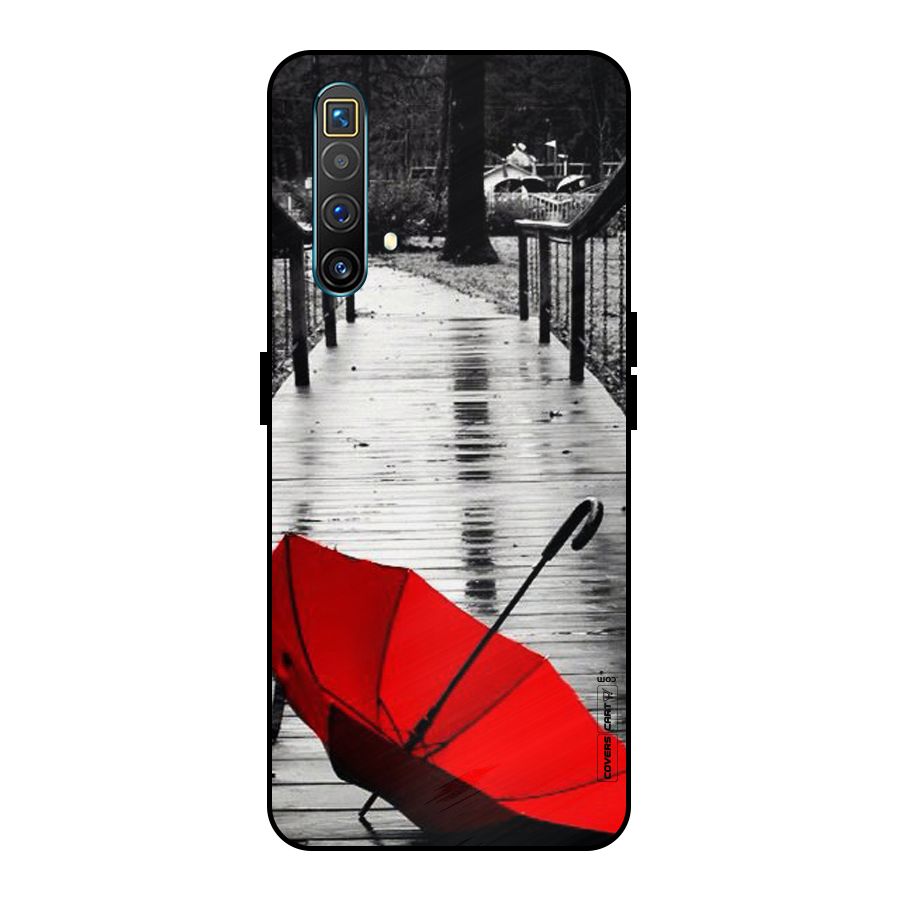 Rainy Red Umbrella Metal Back Case for Realme X3 SuperZoom