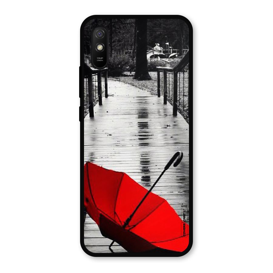 Rainy Red Umbrella Metal Back Case for Redmi 9a