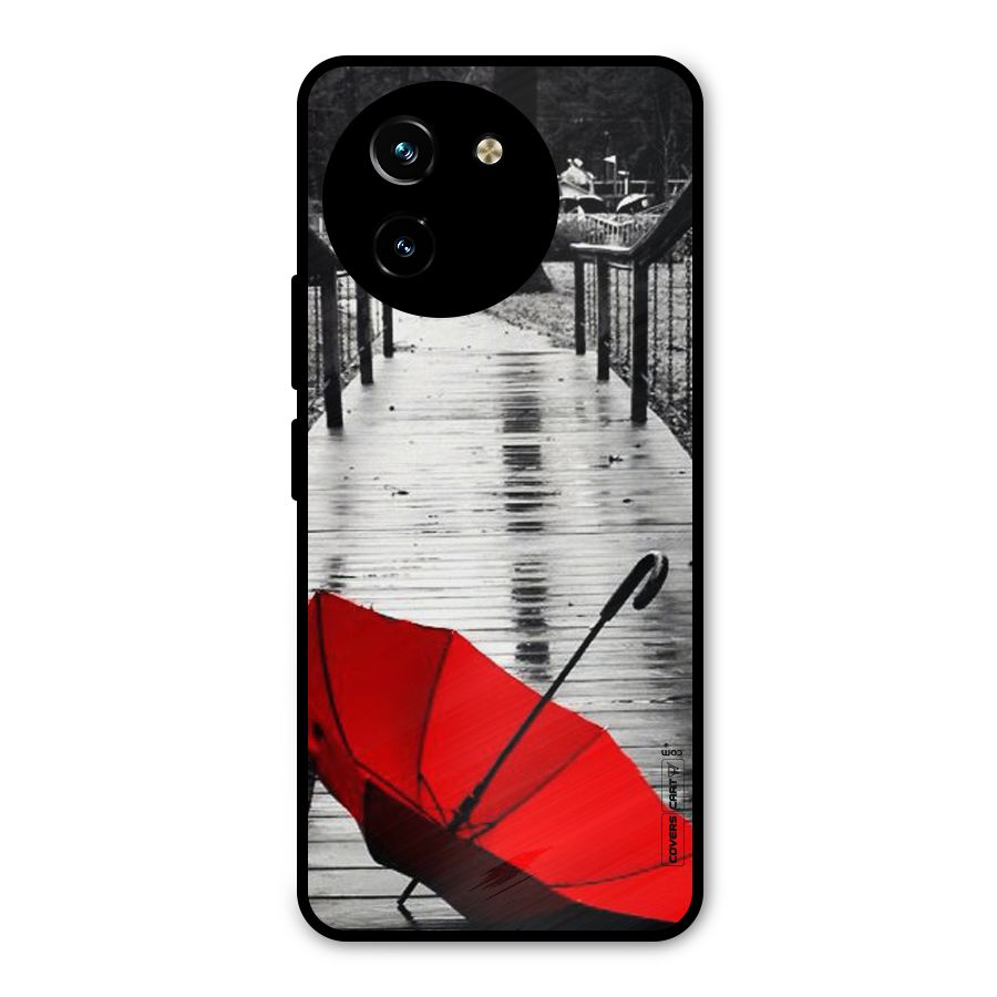 Rainy Red Umbrella Metal Back Case for Vivo T3x