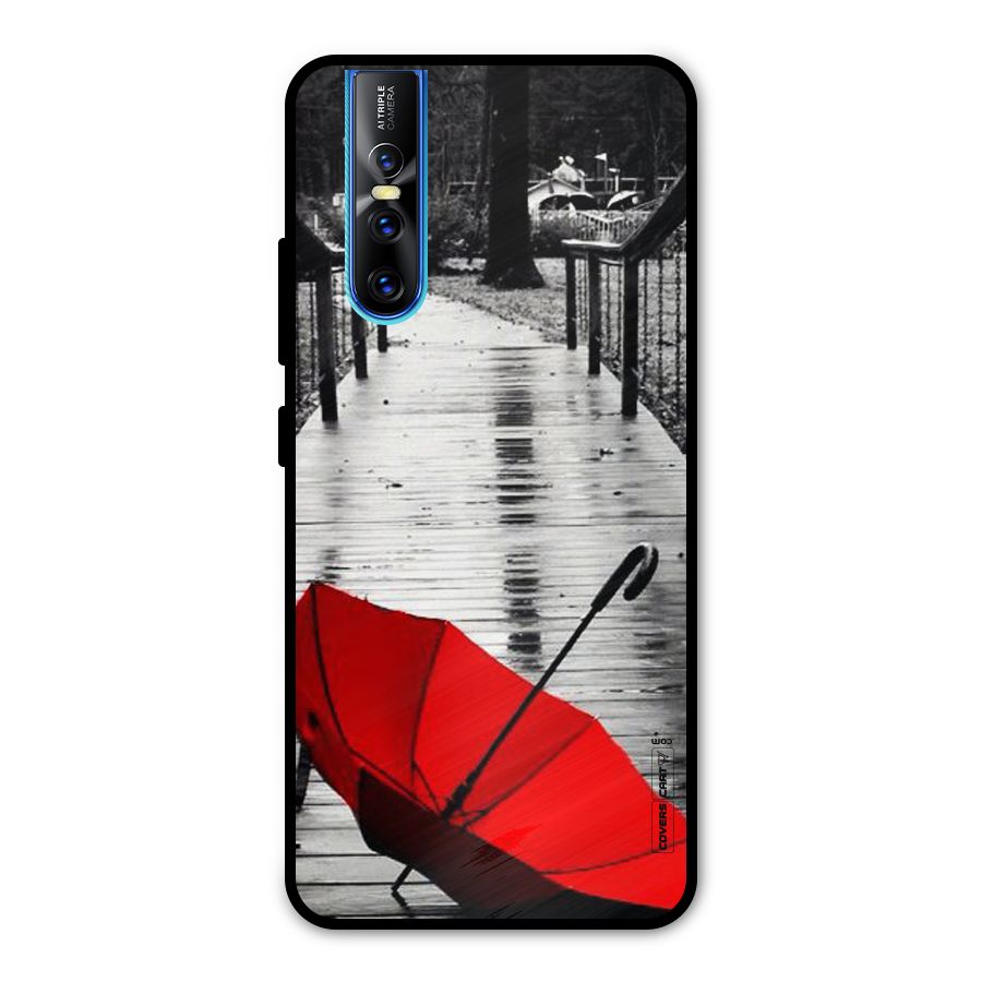 Rainy Red Umbrella Metal Back Case for Vivo V15 Pro