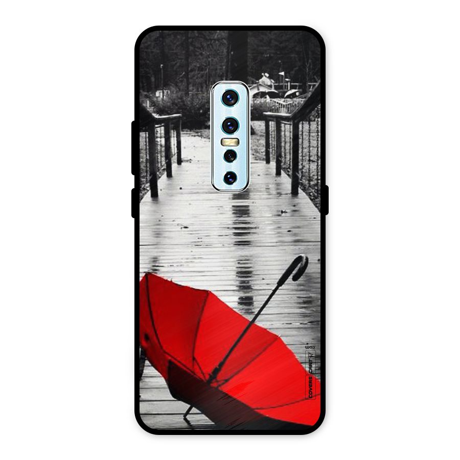 Rainy Red Umbrella Metal Back Case for Vivo V17 Pro