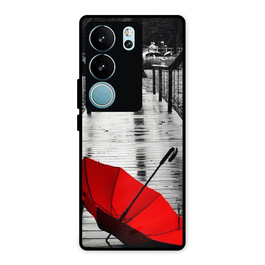 Rainy Red Umbrella Metal Back Case for Vivo V29