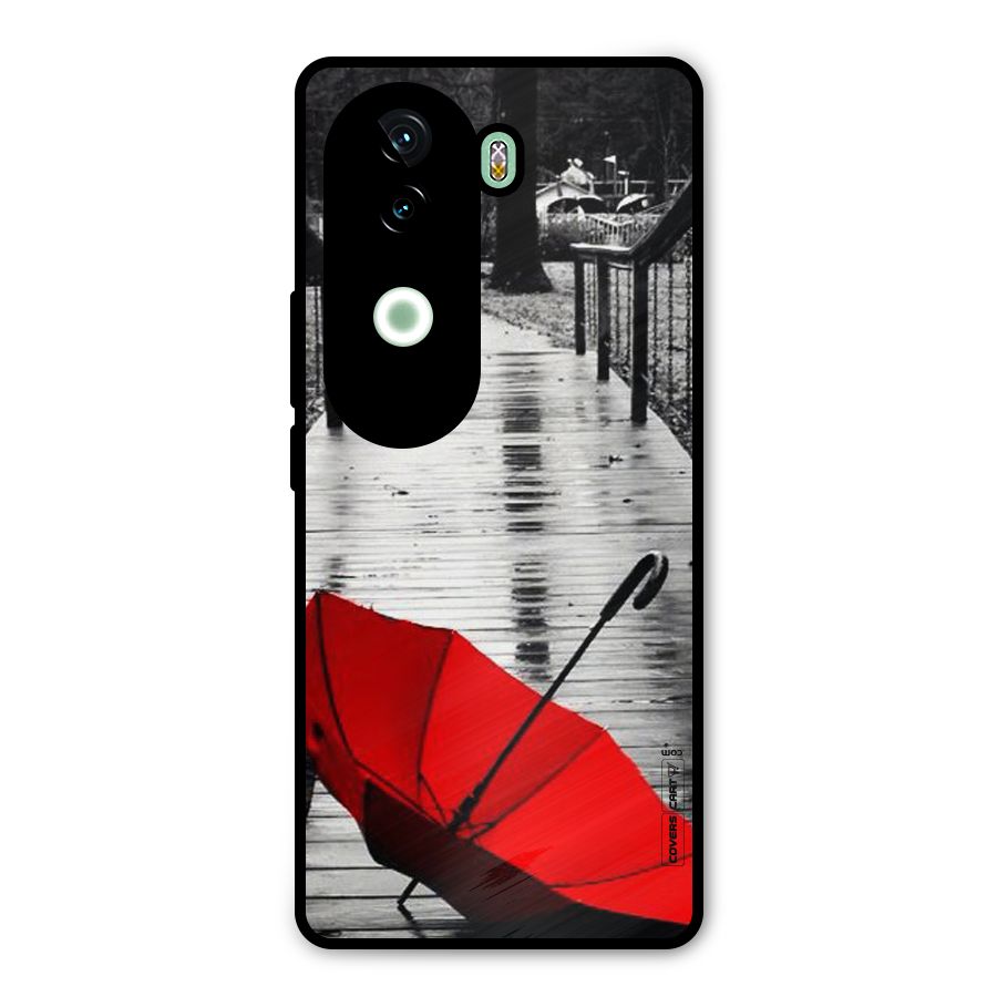 Rainy Red Umbrella Metal Back Case for Vivo V40e