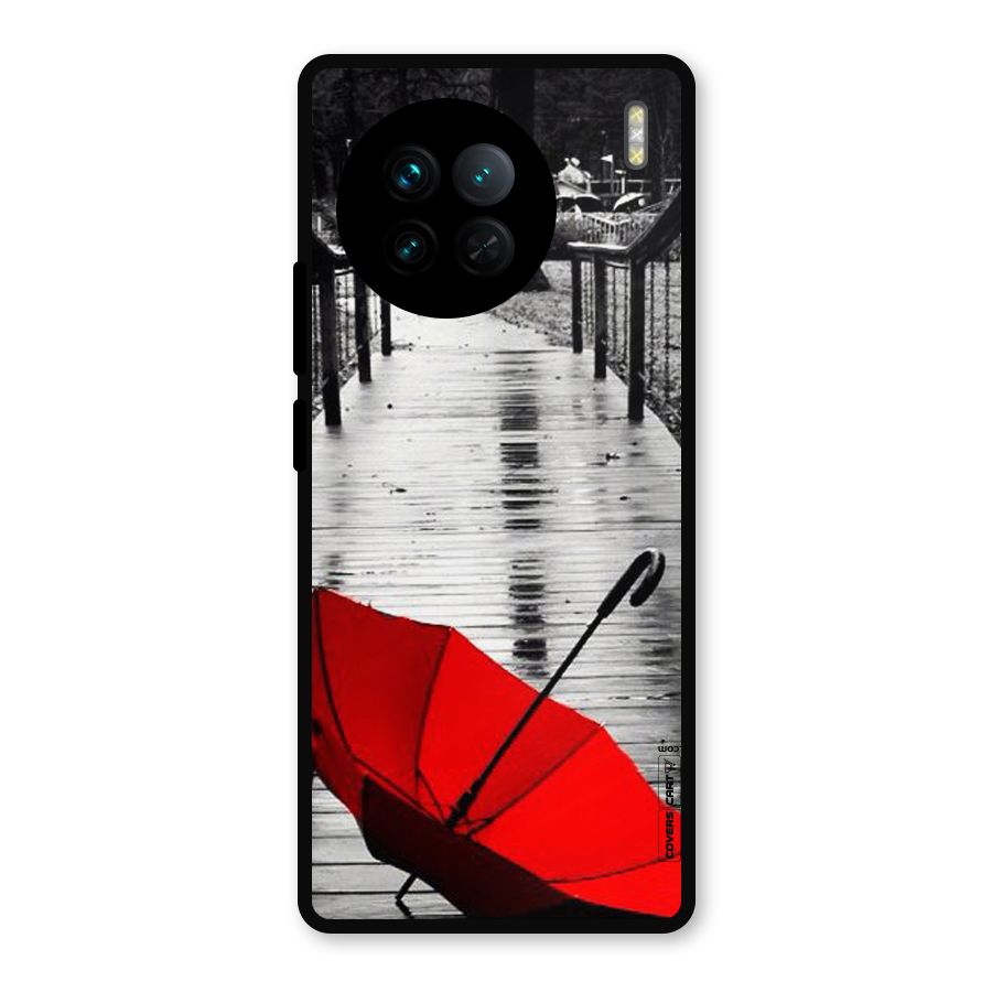 Rainy Red Umbrella Metal Back Case for Vivo X90