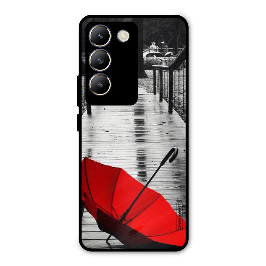 Rainy Red Umbrella Metal Back Case for Vivo Y200e