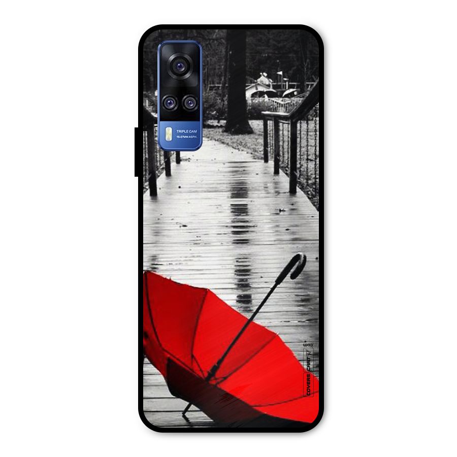 Rainy Red Umbrella Metal Back Case for Vivo Y51A
