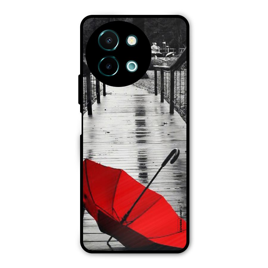 Rainy Red Umbrella Metal Back Case for Vivo Y58