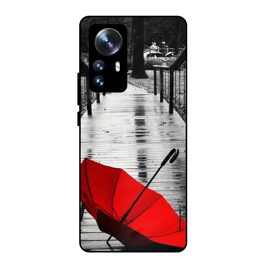 Rainy Red Umbrella Metal Back Case for Xiaomi 12 Pro