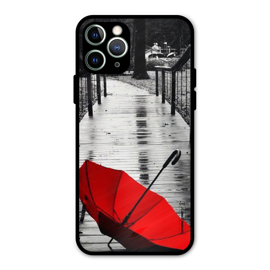 Rainy Red Umbrella Metal Back Case for iPhone 11 Pro Max