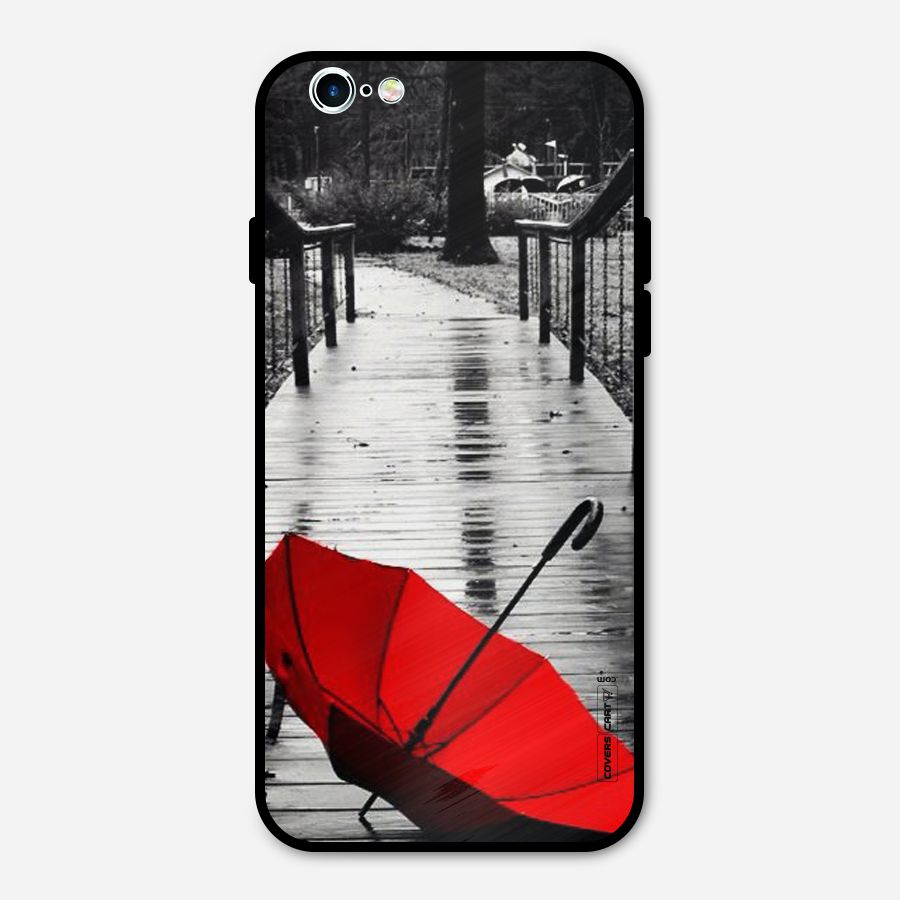 Rainy Red Umbrella Metal Back Case for iPhone 6 6s
