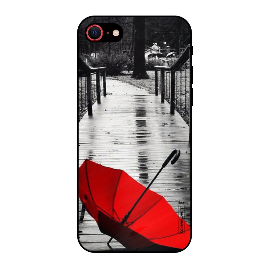 Rainy Red Umbrella Metal Back Case for iPhone 7