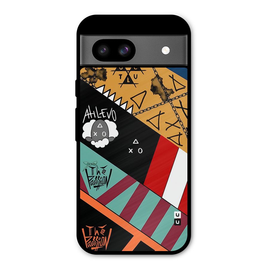 Random Abstracts Art Slant Stripes Metal Back Case for Google Pixel 8a