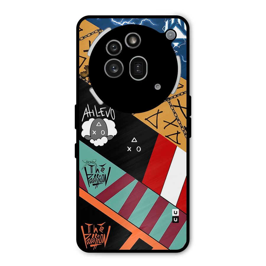 Random Abstracts Art Slant Stripes Metal Back Case for Nothing Phone 3a Pro