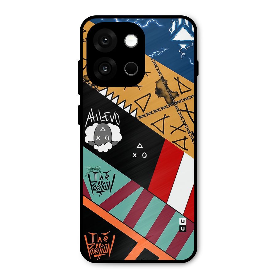 Random Abstracts Art Slant Stripes Metal Back Case for OnePlus 13s