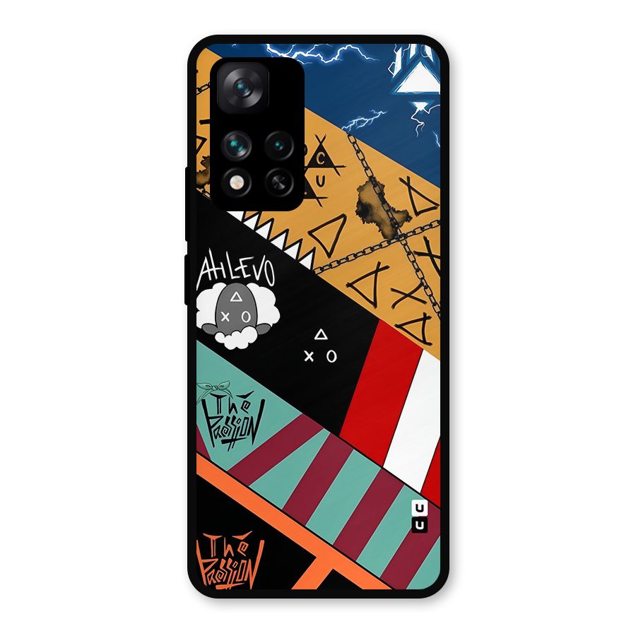 Random Abstracts Art Slant Stripes Metal Back Case for Xiaomi 11i 5G
